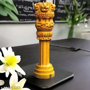 Wooden Ashoka Stambh Desk